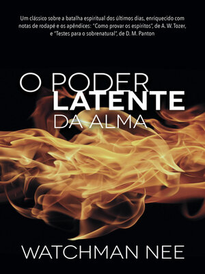 cover image of O poder latente da alma